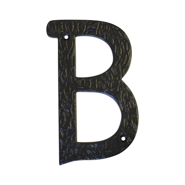 Letter IR830] Iron Vintage Classic House Letter - Black Finish - 3 Inch