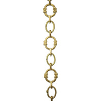 Chain BR05-W Round Chandelier Chain with Welded Brass links and Oval Joining links, Antique Brass