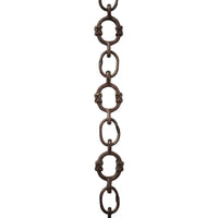 Chain BR05-W Round Chandelier Chain with Welded Brass links and Oval Joining links, Antique Brass