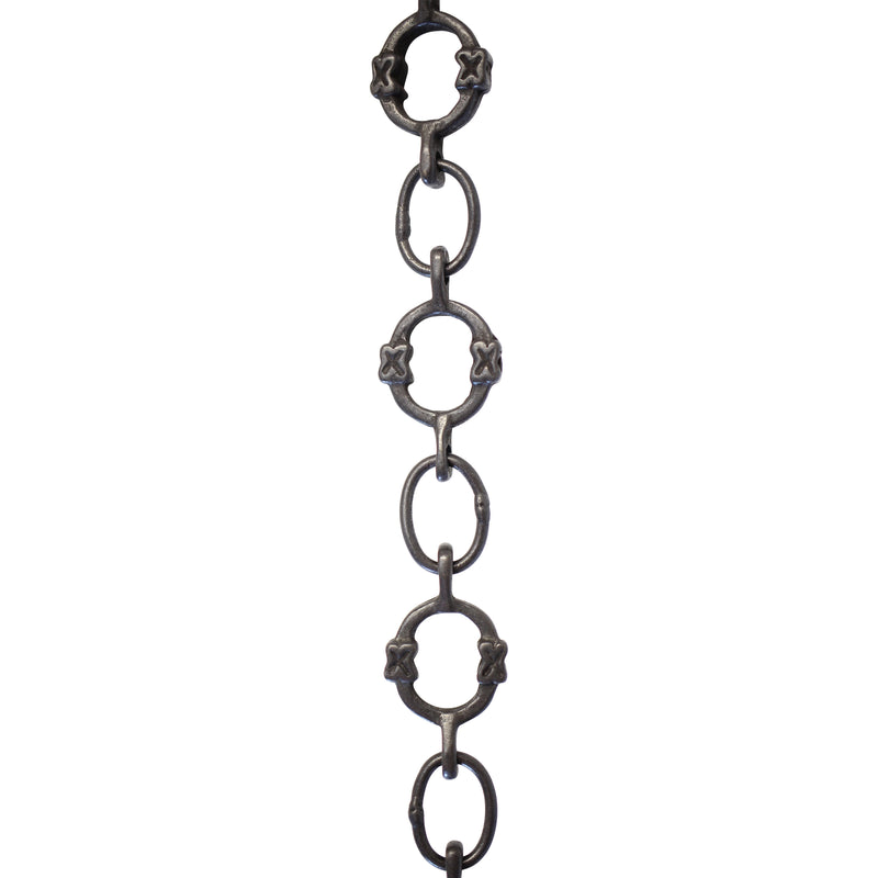 Chain BR05-W Round Chandelier Chain with Welded Brass links and Oval Joining links, Antique Brass