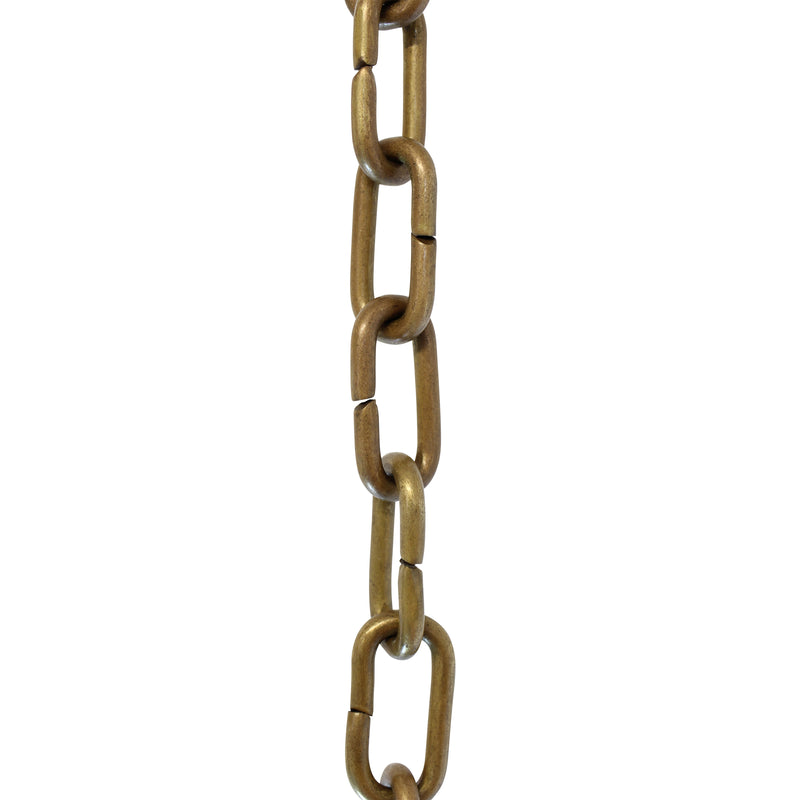 Chain BR07-U Standard Link, Coil Chandelier Chain with Unwelded Brass links, Antique Brass