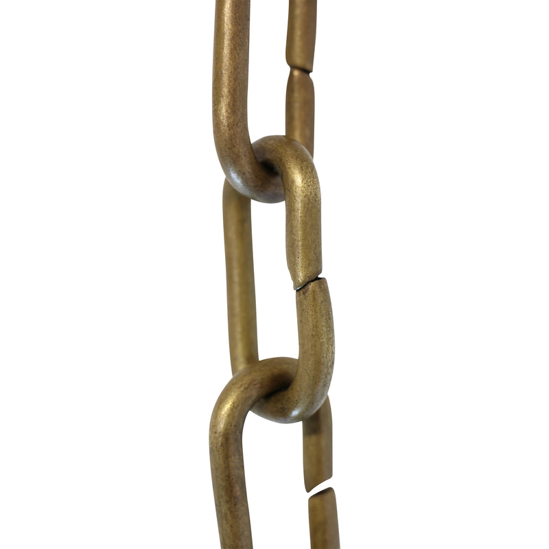 Chain BR07-U Standard Link, Coil Chandelier Chain with Unwelded Brass links, Antique Brass