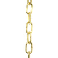 Chain BR07-U Standard Link, Coil Chandelier Chain with Unwelded Brass links, Antique Brass