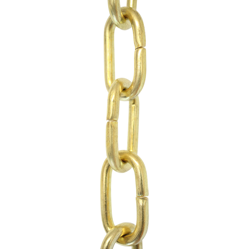 Chain BR07-U Standard Link, Coil Chandelier Chain with Unwelded Brass links, Antique Brass