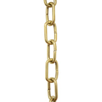 Chain BR07-U Standard Link, Coil Chandelier Chain with Unwelded Brass links, Antique Brass