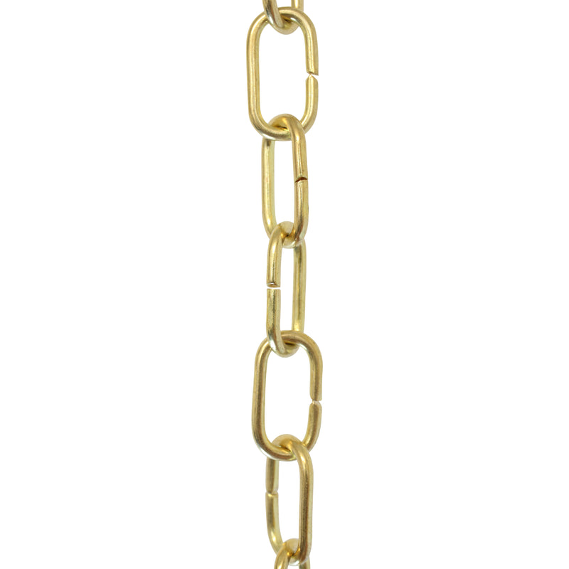 Chain BR08-U Standard Link, Coil Chandelier Chain with Unwelded Brass links, Antique Brass