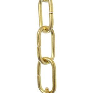 Chain BR08-U Standard Link Coil Chandelier Chain with Unwelded Brass links, Antique Brass