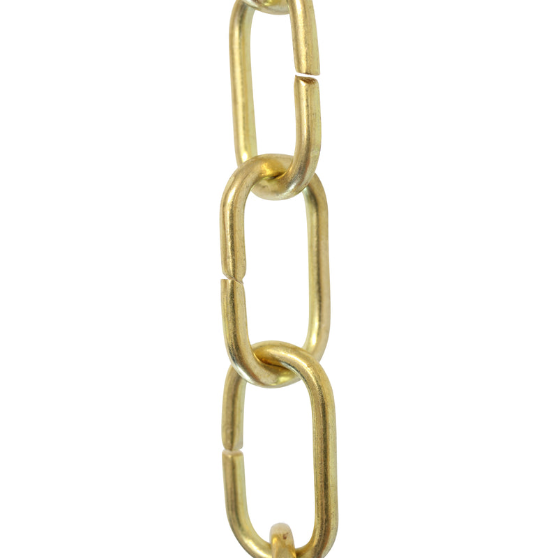 Chain BR08-U Standard Link Coil Chandelier Chain with Unwelded Brass links, Antique Brass