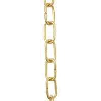 Chain BR08-U Standard Link Coil Chandelier Chain with Unwelded Brass links, Antique Brass