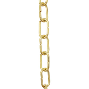 Chain BR08-U Standard Link, Coil Chandelier Chain with Unwelded Brass links, Antique Brass