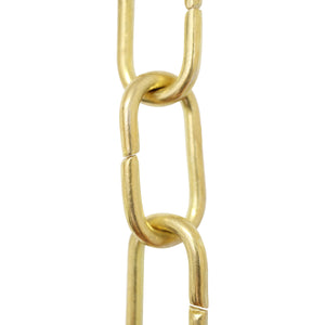 Chain BR08-U Standard Link, Coil Chandelier Chain with Unwelded Brass links, Antique Brass