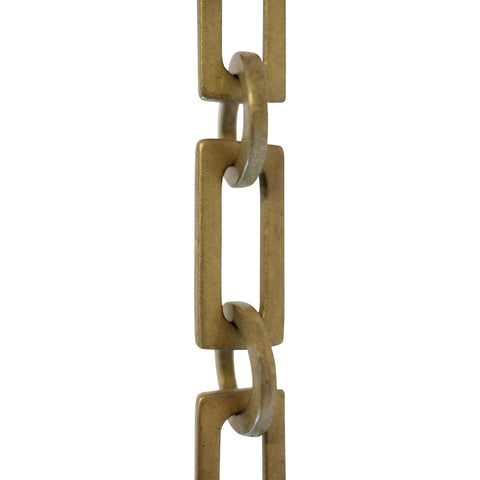 Small Rectangular Link Cast Brass Welded Lighting Chain | RCH Hardware Antique Brass