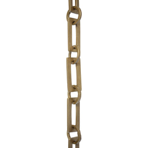 Chain BR12-W Rectangle Chandelier Chain with Welded Brass links and Round Joining links, Antique Brass