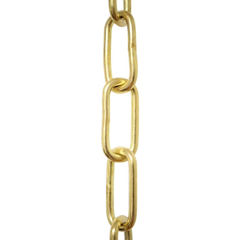 RCH Hardware CH-02-AB Decorative Antique Solid Brass Chain for Hanging, Lighting - Motif Welded Links (1 Foot)