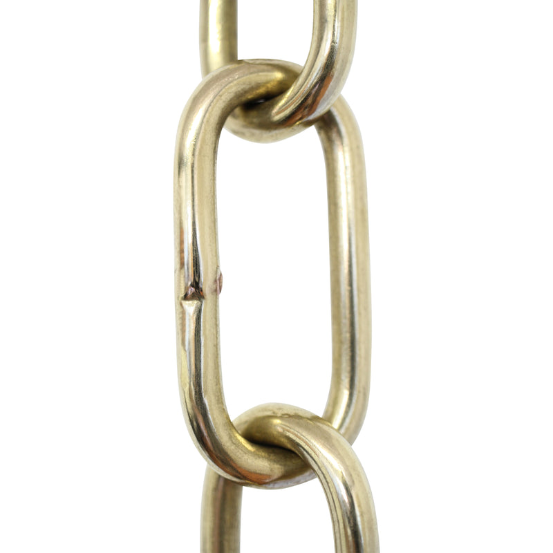 RCH Hardware CH-02-AB Decorative Antique Solid Brass Chain for Hanging, Lighting - Motif Welded Links (1 Foot)