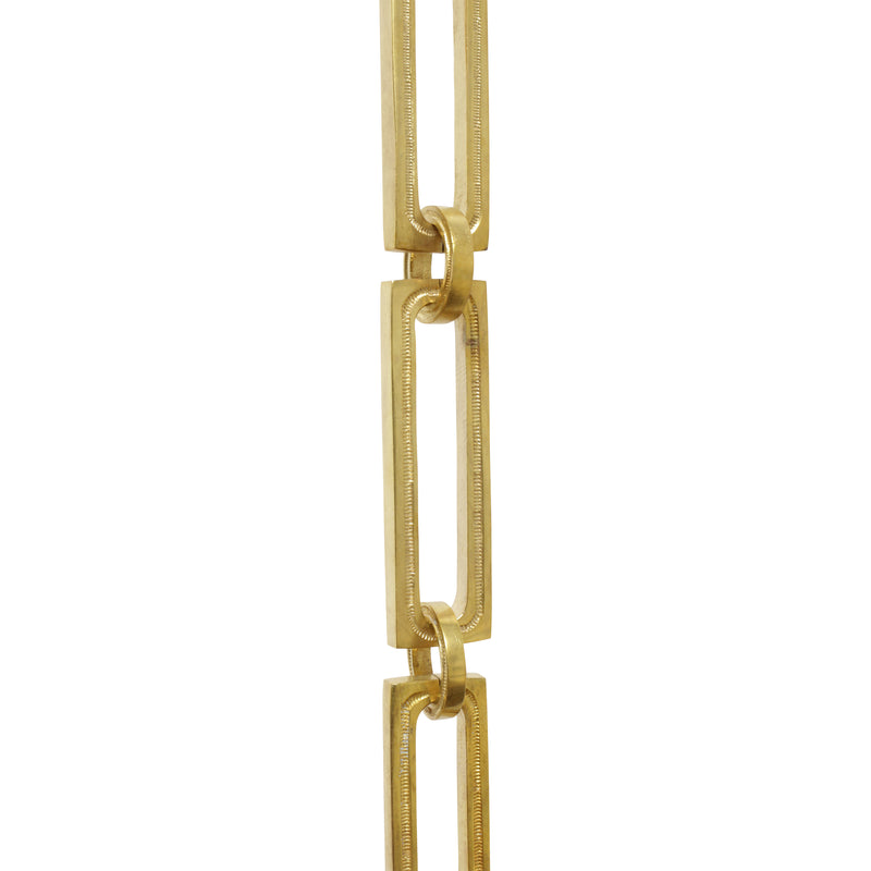 Chain BR29-H Rectangle Hinge Chandelier Chain with Hinge Brass links and Round Joining links, Antique Brass