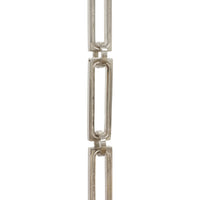 Chain BR29-H Rectangle Hinge Chandelier Chain with Hinge Brass links and Round Joining links, Antique Brass