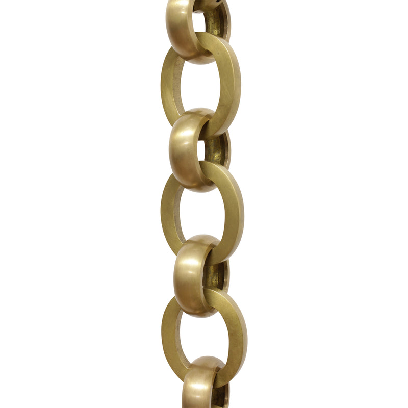 Chain BR32-H Round Oval Hinge Chandelier Chain with Hinge Brass links and Round Joining links, Antique Brass