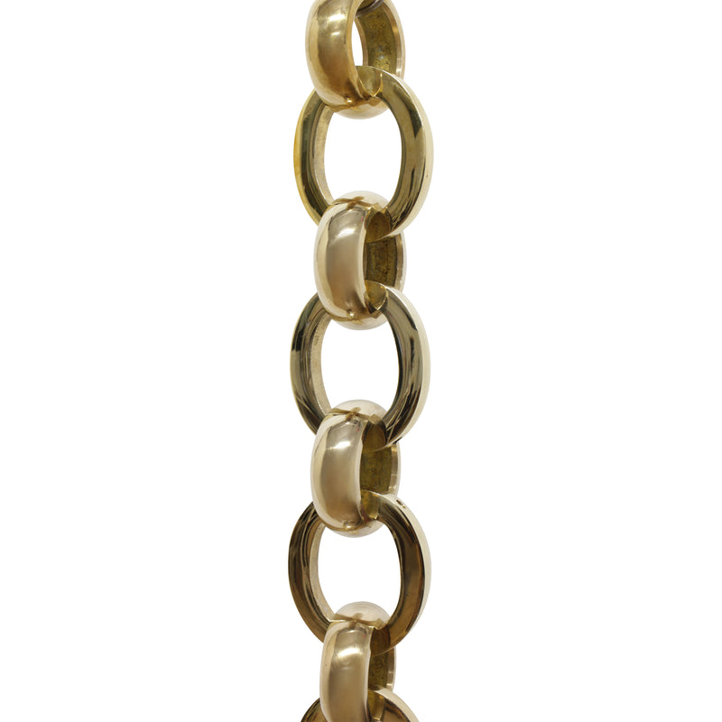 Chain BR32-H Round Oval Hinge Chandelier Chain with Hinge Brass links and Round Joining links, Antique Brass