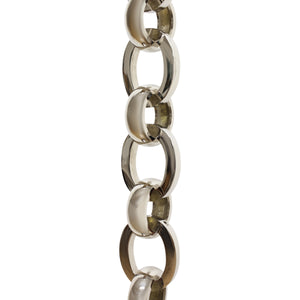 Chain BR32-H Round Oval Hinge Chandelier Chain with Hinge Brass links and Round Joining links, Antique Brass