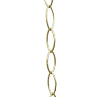 Chain BR43-W Large Loop Oval Chandelier Chain with Welded Brass links, Antique Brass