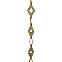 Chain BR48-W Vintage Chandelier Chain with Welded Brass links and Oval Joining links, Antique Brass