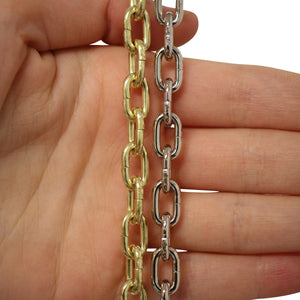 Chain ST53-U Standard Link, Side-Cut Clock Chain with Unwelded Steel links, Antique Brass