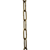 Chain ST59-W Standard Link, Coil Chandelier Chain with Oval Welded Steel links, Antique Brass