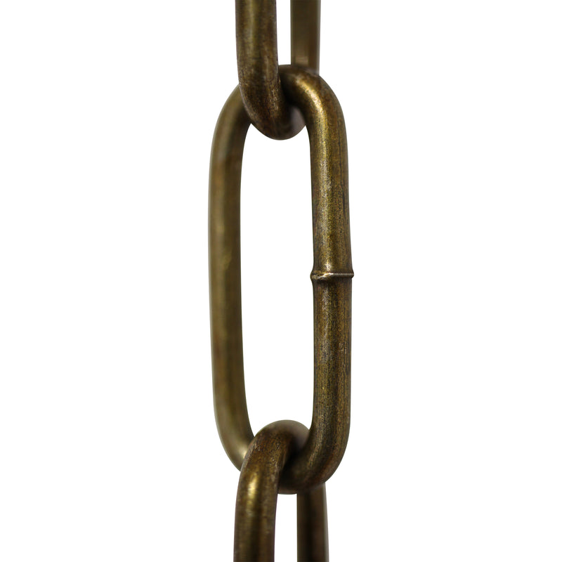 Chain ST59-W Standard Link, Coil Chandelier Chain with Oval Welded Steel links, Antique Brass