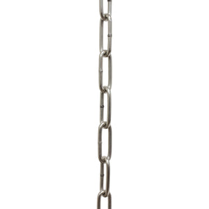 Chain ST59-W Standard Link, Coil Chandelier Chain with Oval Welded Steel links, Antique Brass