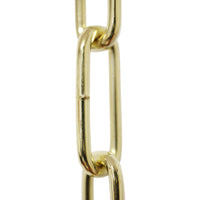 Chain ST59-W Standard Link, Coil Chandelier Chain with Oval Welded Steel links, Antique Brass