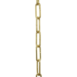 Chain ST59-W Standard Link, Coil Chandelier Chain with Oval Welded Steel links, Antique Brass