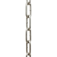 Chain ST59-W Standard Link, Coil Chandelier Chain with Oval Welded Steel links, Antique Brass