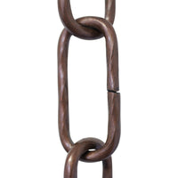 Chain ST61-U Standard Link, Coil Chandelier Chain with Oval Unwelded Steel links, Antique Copper