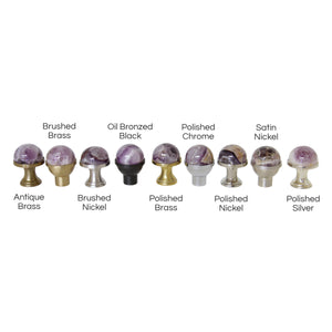 Amethyst Cabinet Knob AMHD-25NQ, Antique Brass