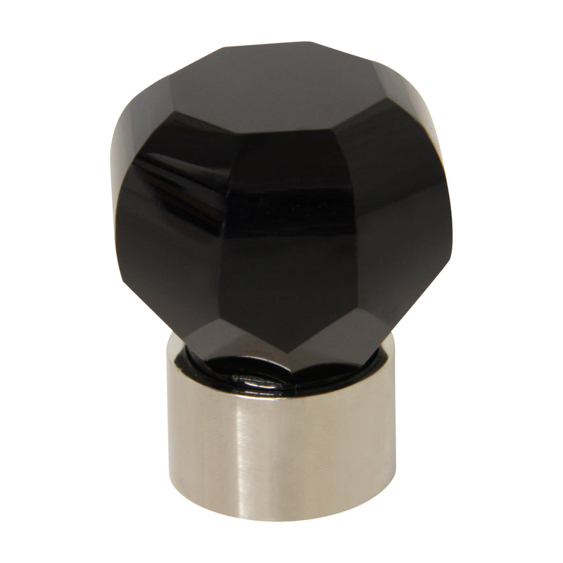 Crystal Cabinet Knob CYOC-32BLK, Antique Brass