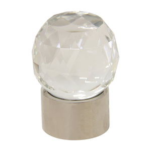 Crystal Cabinet Knob CYTUD-28CLR, Antique Brass