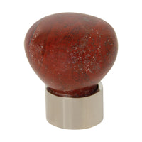 Red Jasper Cabinet Knob RJMR-36NQ, Antique Brass