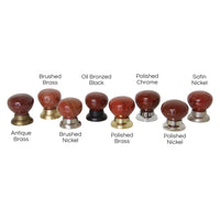 Red Jasper Cabinet Knob RJMR-36NQ, Antique Brass