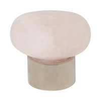 Rose Quartz Cabinet Knob RQOV-36NQ, Antique Brass