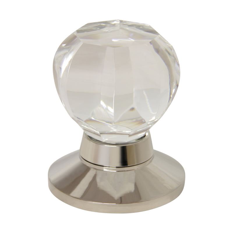 Crystal Door Knob CYOC-55CLR, Antique Brass