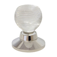 Glass Door Knob GLTUR-52CLR, Antique Brass