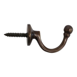 Curve Hook BR2389 Modern Wall Hook, Antique Brass