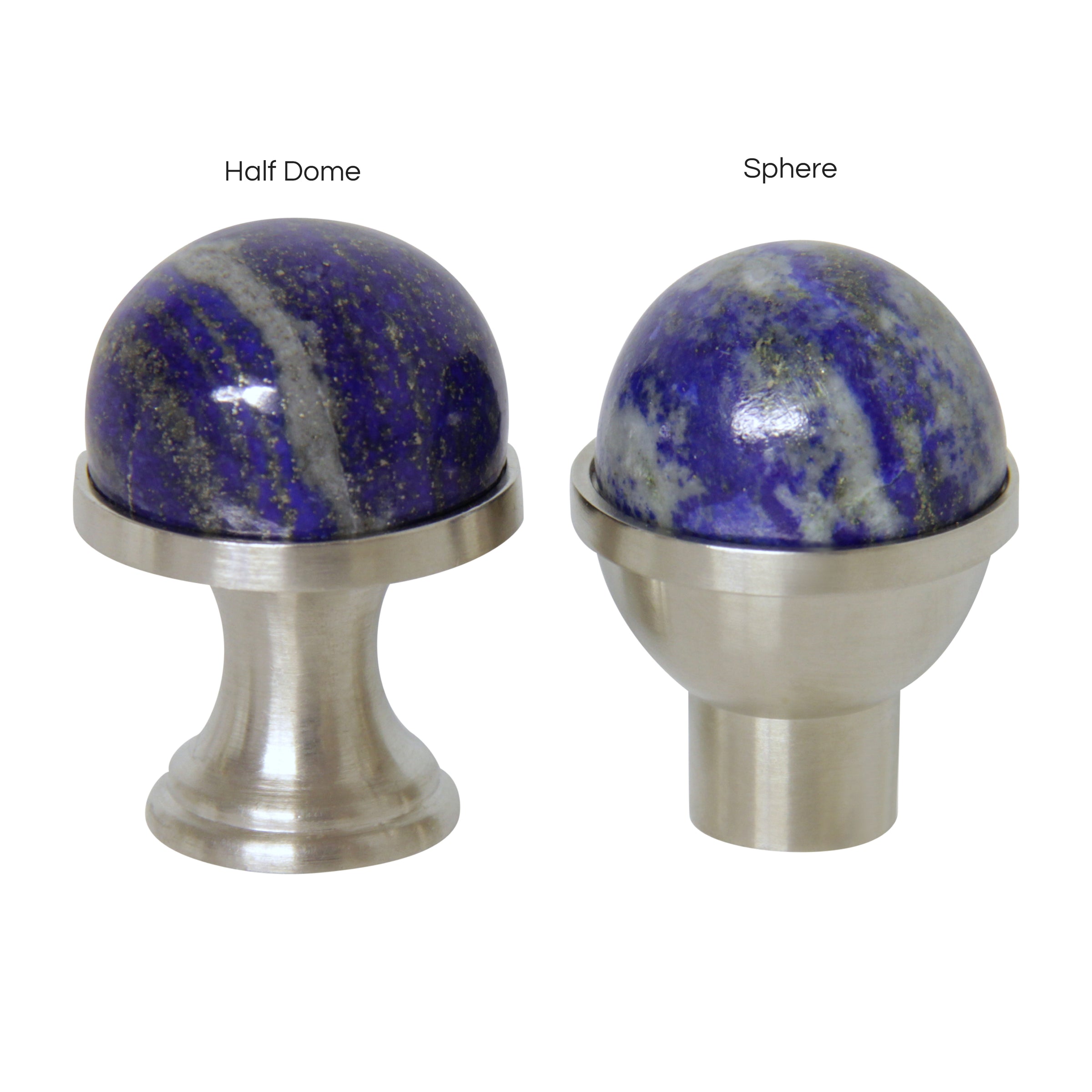 Cabinet Knob LPHD-25NQ] Lapis Lazuli Half Dome Cabinet Knob