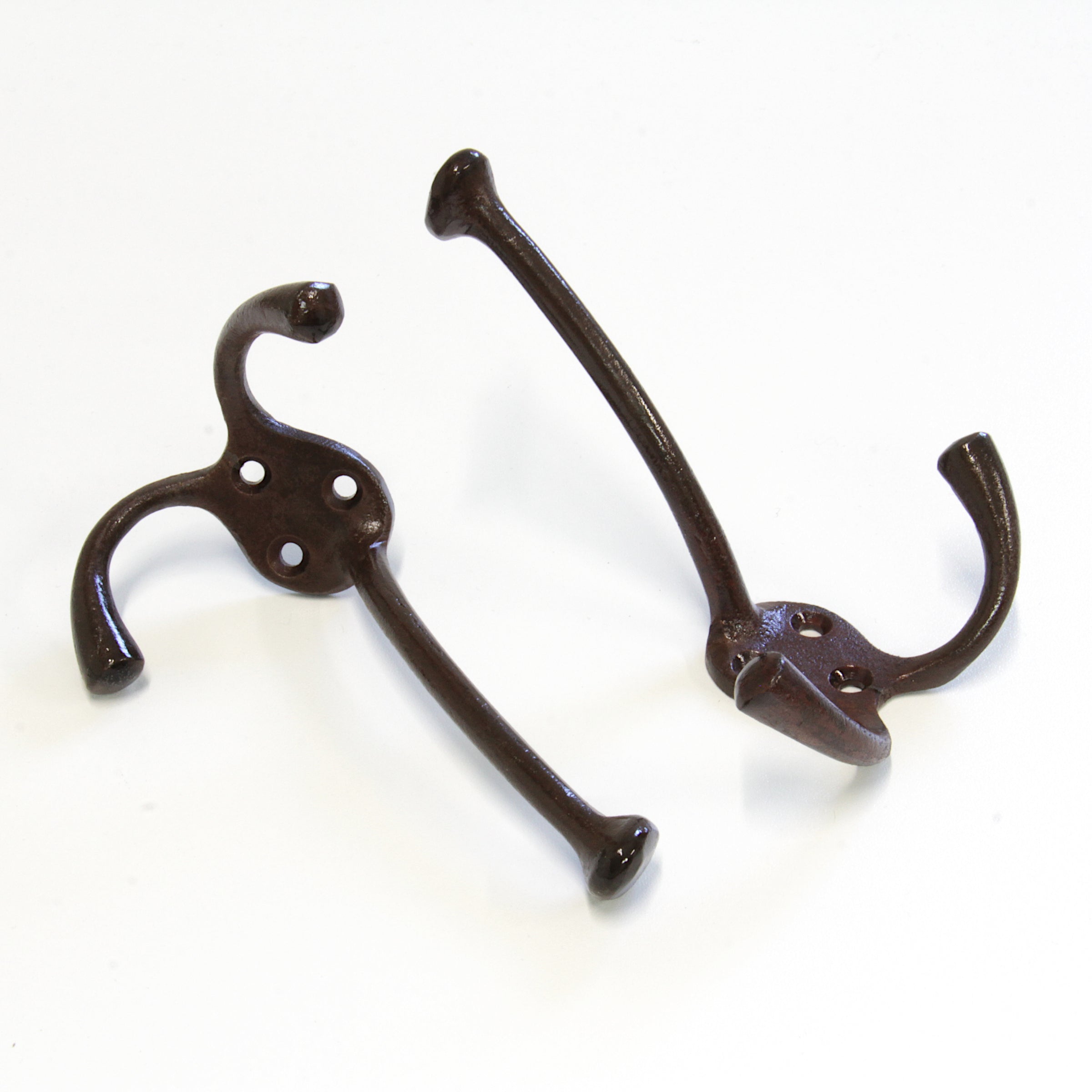CAST IRON OLD STYLE INDUSTRIAL VINTAGE RUSTIC IRON COAT HOOKS